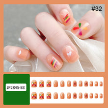 Load image into Gallery viewer, 24pcs/set Nail Pieces Nail Patch Removable Fake Nails Extensions Multicolor Nail Art Accessories