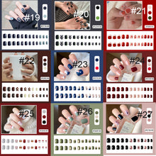 Load image into Gallery viewer, 24pcs/set Nail Pieces Nail Patch Removable Fake Nails Extensions Multicolor Nail Art Accessories