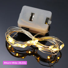 Load image into Gallery viewer, 1/2/3m LED String Lights Copper Silver Wire Garland Light Waterproof Fairy Lights For Christmas Wedding Party Decoration