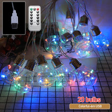Load image into Gallery viewer, 3/6m LED String Lights Bulb Shaped Christmas Fairy Lights Outdoor Garden Xmas Wedding Lamp Christmas Decoration