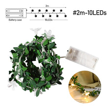 Load image into Gallery viewer, Cherry Blossom String Light Garland Leaves Fairy Christmas Wedding Party Table Decor Light Battery Operated Vine String Light