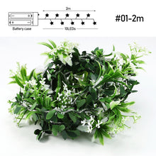 Load image into Gallery viewer, Flower String Light Garland Leaves Fairy Christmas Wedding Party Table Decor Light Battery Operated Vine String Light