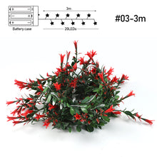 Load image into Gallery viewer, Flower String Light Garland Leaves Fairy Christmas Wedding Party Table Decor Light Battery Operated Vine String Light