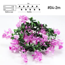 Load image into Gallery viewer, Flower String Light Garland Leaves Fairy Christmas Wedding Party Table Decor Light Battery Operated Vine String Light