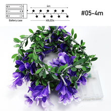 Load image into Gallery viewer, Flower String Light Garland Leaves Fairy Christmas Wedding Party Table Decor Light Battery Operated Vine String Light