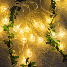 Load image into Gallery viewer, Bubble Ball String Light Garland Leaves Fairy Christmas Wedding Party Table Decor Light Battery Operated Vine String Light