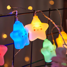 Load image into Gallery viewer, Cartoon Smile Star LED Light String String Fairy Light Battery For Baby Children Room Decoration Indoor Wedding Party Decoration