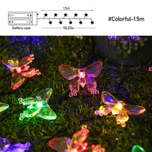 Load image into Gallery viewer, 10/20/40LED Butterfly Light String Fairy Light Battery For Baby Children Room Decoration Indoor Wedding Party Decoration