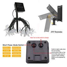Load image into Gallery viewer, Butterfly Solar Fairy Lights String 20/30/50/100LED Garden Lights 8 Mode Flashing Christmas Party Outdoor Hanging Lights Solar Powered