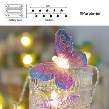 Load image into Gallery viewer, 10/20/40LED Butterfly Light String Fairy Light Battery For Baby Children Room Decoration Indoor Wedding Party Decoration