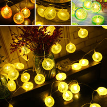 Load image into Gallery viewer, 10/20LED Lemon Slice Light String Fairy Light Battery For Baby Children Room Decoration Indoor Wedding Party Decoration