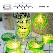 Load image into Gallery viewer, 10/20LED Lemon Slice Light String Fairy Light Battery For Baby Children Room Decoration Indoor Wedding Party Decoration
