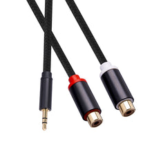 Load image into Gallery viewer, RCA Cable 2RCA To 3.5mm Jack Female AUX Audio Cable Stereo Splitter Adapter Cable For TV PC DVD Speaker Audio Amplifiers