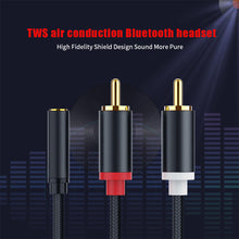 Load image into Gallery viewer, RCA Cable 2RCA To 3.5mm Jack Female AUX Audio Cable Stereo Splitter Adapter Cable For TV PC DVD Speaker Audio Amplifiers