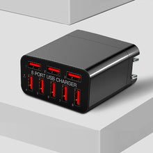Load image into Gallery viewer, 8-port USB Charger 40W Multi-function USB Travel Charger Smartphone Charger Multi-port Charging Head