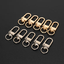 Load image into Gallery viewer, 10pcs Durable Metal Carabiner Clip Style Spring Key Chain Keyring Swivel Lobster Clasp Clips Key Hooks for Hanging