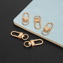 Load image into Gallery viewer, 10pcs Durable Metal Carabiner Clip Style Spring Key Chain Keyring Swivel Lobster Clasp Clips Key Hooks for Hanging