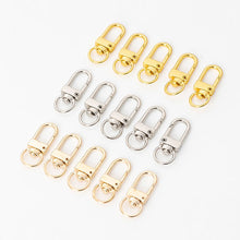 Load image into Gallery viewer, 10pcs Durable Metal Carabiner Clip Style Spring Key Chain Keyring Swivel Lobster Clasp Clips Key Hooks for Hanging
