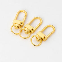 Load image into Gallery viewer, 10pcs Durable Metal Carabiner Clip Style Spring Key Chain Keyring Swivel Lobster Clasp Clips Key Hooks for Hanging