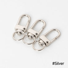 Load image into Gallery viewer, 10pcs Durable Metal Carabiner Clip Style Spring Key Chain Keyring Swivel Lobster Clasp Clips Key Hooks for Hanging