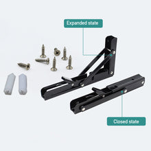 Load image into Gallery viewer, 2Pcs Triangle Folding Angle Bracket Heavy Support Adjustable Wall Mounted Bench Table Shelf Bracket Furniture Hardware Bracket