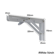 Load image into Gallery viewer, 2Pcs Triangle Folding Angle Bracket Heavy Support Adjustable Wall Mounted Bench Table Shelf Bracket Furniture Hardware Bracket