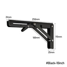 Load image into Gallery viewer, 2Pcs Triangle Folding Angle Bracket Heavy Support Adjustable Wall Mounted Bench Table Shelf Bracket Furniture Hardware Bracket