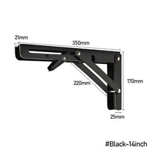 Load image into Gallery viewer, 2Pcs Triangle Folding Angle Bracket Heavy Support Adjustable Wall Mounted Bench Table Shelf Bracket Furniture Hardware Bracket