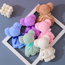 Load image into Gallery viewer, Coral Velvet Towel Bear Gift Birthday Wedding Presents Valentine's Day Gifts Teacher's Day Towel Gifts Business Gifts Holiday Presents
