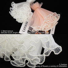 Load image into Gallery viewer, 4.5Y*30CM Korean Style Pearl Wave Tissue Yarn Flower Bouquet Wrapping Gauze Paper For Florist Wedding Birthday Party Gift Packing Decor DIY Crafts Mesh