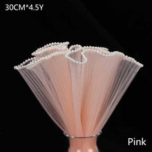Load image into Gallery viewer, 4.5Y*30CM Korean Style Pearl Wave Tissue Yarn Flower Bouquet Wrapping Gauze Paper For Florist Wedding Birthday Party Gift Packing Decor DIY Crafts Mesh