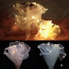 Load image into Gallery viewer, 2.5Y*28CM Wave Tissue Yarn with LED Light Flower Bouquet Wrapping Gauze Paper For Florist Wedding Birthday Party Gift Packing Decor DIY Crafts Mesh