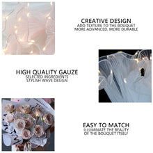 Load image into Gallery viewer, 2.5Y*28CM Wave Tissue Yarn with LED Light Flower Bouquet Wrapping Gauze Paper For Florist Wedding Birthday Party Gift Packing Decor DIY Crafts Mesh