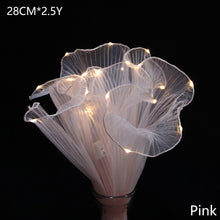 Load image into Gallery viewer, 2.5Y*28CM Wave Tissue Yarn with LED Light Flower Bouquet Wrapping Gauze Paper For Florist Wedding Birthday Party Gift Packing Decor DIY Crafts Mesh