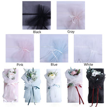 Load image into Gallery viewer, 70*38cm Drawstring Tissue Yarn Flower Bouquet Wrapped Gauze Paper DIY Gift Flowers Tulle Mesh Gifts Packaging Paper