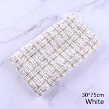 Load image into Gallery viewer, Luxury Elegant Cake Border Plaid Fabric Birthday Cake Decoration Pearl Chain Bouquet Cake Border for Valentine's Day Mother's Day