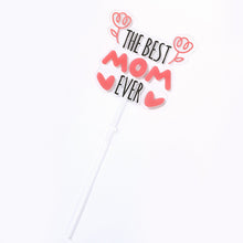Load image into Gallery viewer, Mother’s Birthday Cake Topper Decoration Mother's Day Cake Topper Decoration I Love Mom Bithday Cupcake Toppers