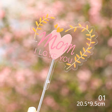Load image into Gallery viewer, Mother’s Birthday Cake Topper Decoration Mother's Day Cake Topper Decoration I Love Mom Bithday Cupcake Toppers
