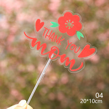 Load image into Gallery viewer, Mother’s Birthday Cake Topper Decoration Mother's Day Cake Topper Decoration I Love Mom Bithday Cupcake Toppers