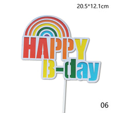 Load image into Gallery viewer, Ins Style Happy Birthday Cake Topper Heart Rainbow Bithday Cupcake Toppers Party Cake Decoration Supplies
