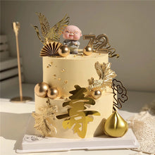 Load image into Gallery viewer, Cartoon Grandpa and Grandma Birthday Cake Decoration Grandpa Doll Cake Topper Birthday Baking Decoration