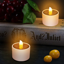 Load image into Gallery viewer, 6Pcs Outdoor Flameless Electronic Solar LED Tea Lights Solar Power LED Candles Light Plastic Solar Energy Candle Lamp