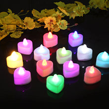 Load image into Gallery viewer, 6PCS Flameless Electronic Heart Round Shaped LED Candle Tea Lamp For Home Party Wedding Birthday Christmas Love Candles Decoration