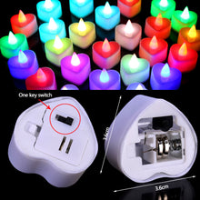 Load image into Gallery viewer, 6PCS Flameless Electronic Heart Round Shaped LED Candle Tea Lamp For Home Party Wedding Birthday Christmas Love Candles Decoration