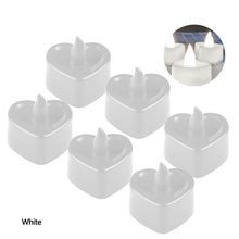 Load image into Gallery viewer, 6PCS Flameless Electronic Heart Round Shaped LED Candle Tea Lamp For Home Party Wedding Birthday Christmas Love Candles Decoration
