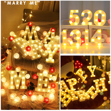 Load image into Gallery viewer, Alphabet LED Light Night Light LED Night Light Alphabet Light LED Letter Shape 0-9 Birthday Party Proposal Decoration