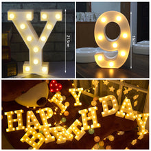 Load image into Gallery viewer, Alphabet LED Light Night Light LED Night Light Alphabet Light LED Letter Shape 0-9 Birthday Party Proposal Decoration