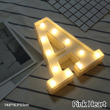 Load image into Gallery viewer, Alphabet LED Light Night Light LED Night Light Alphabet Light LED Letter Shape 0-9 Birthday Party Proposal Decoration