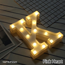 Load image into Gallery viewer, Alphabet LED Light Night Light LED Night Light Alphabet Light LED Letter Shape 0-9 Birthday Party Proposal Decoration