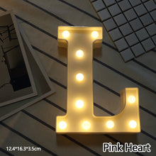 Load image into Gallery viewer, Alphabet LED Light Night Light LED Night Light Alphabet Light LED Letter Shape 0-9 Birthday Party Proposal Decoration